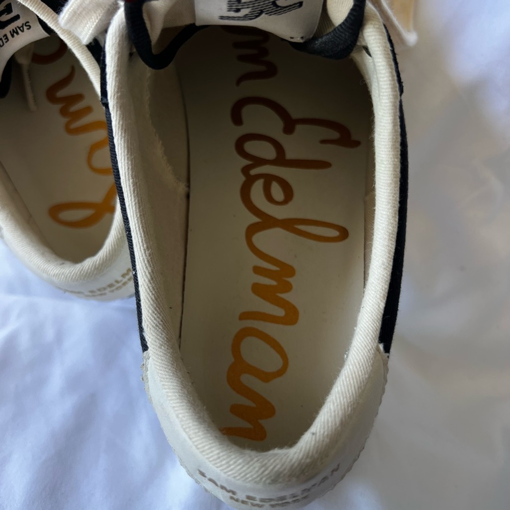 Sam Edelman Simone Platform Black and Cream Low-Top Sneakers NWOT - Picture 11 of 14